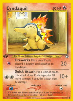 Cyndaquil NG-57 Common Light Played Englisch