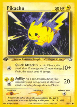 Pikachu NG-70 Common Light Played Englisch