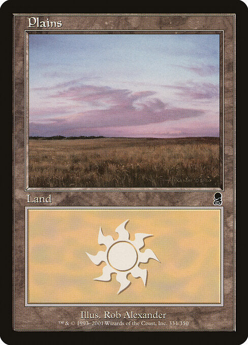 Plains (V.4) ODY-334 Land Light Played Englisch Foil