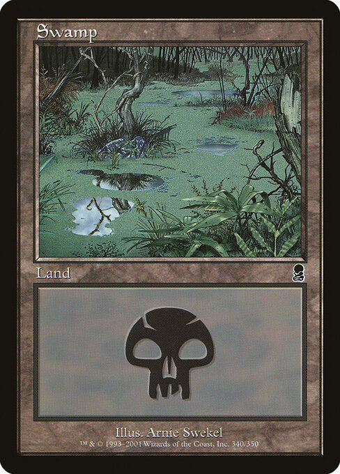 Swamp (V.2) ODY-340 Land Played Englisch Foil