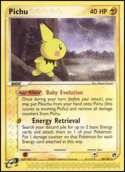 Pichu SS-20 Rare Light Played Deutsch Reverse Holo