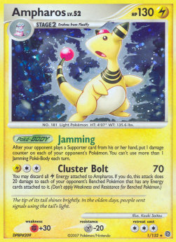 Ampharos Lv.52 SW-1 Holo Rare Excellent Deutsch Reverse Holo