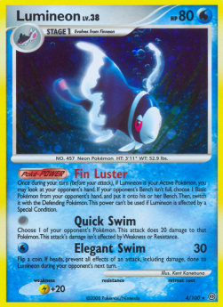 Lumineon Lv.38 STF-4 Holo Rare Light Played Deutsch