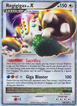 Regigigas LV.X STF-100 Ultra Rare Played Deutsch