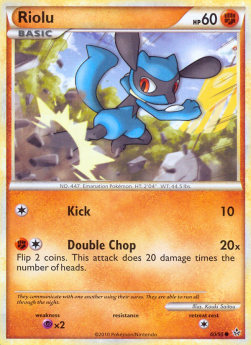 Riolu UL-60 Common Light Played Deutsch Reverse Holo