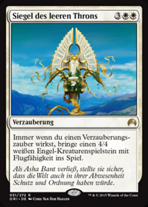Siegel des leeren Throns ORI-31 Rare Excellent Deutsch