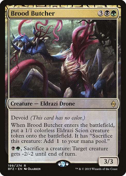 Brood Butcher BFZ-199 Rare Excellent Englisch Foil