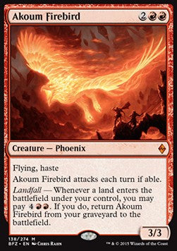 Akoum-Feuervogel BFZ-138 Mythic Excellent Englisch
