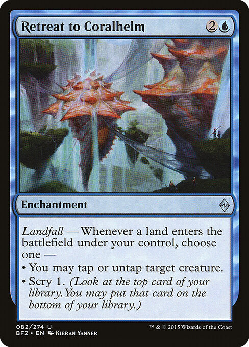 Retreat to Coralhelm BFZ-82 Uncommon Good Englisch