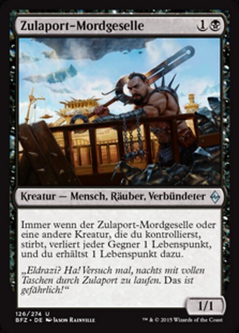 Zulaport-Mordgeselle BFZ-126 Uncommon Played Deutsch