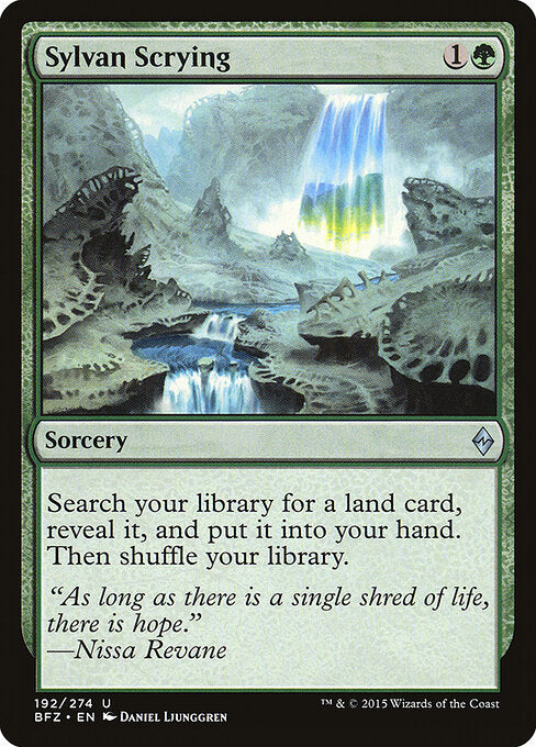 Sylvan Scrying BFZ-192 Uncommon Excellent Englisch