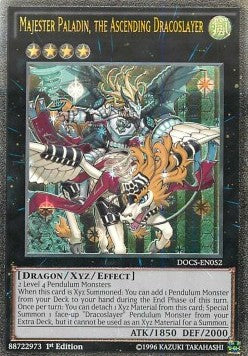 Majespaßvogel Paladin, der aufsteigende Drachobezwinger DOCS-DE052 Ultimate Rare Excellent Deutsch 1. Auflage