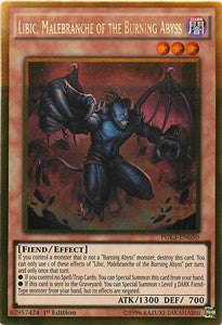 Libic, Grimmetatze des Brennenden Abgrunds PGL3-050 Gold Rare Excellent Deutsch 1. Auflage
