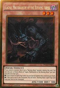 Cagna, Grimmetatze des Brennenden Abgrunds PGL3-051 Gold Rare Near Mint Deutsch 1. Auflage