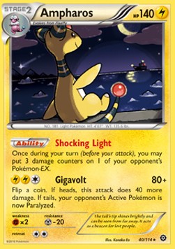 Ampharos STS-40 Holo Rare Good Deutsch