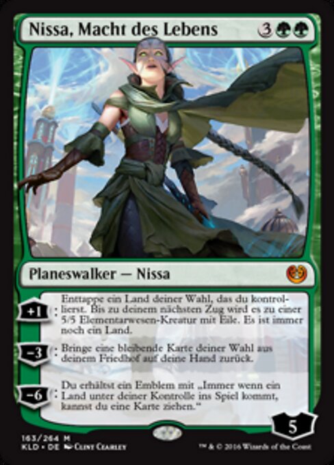 Nissa, Macht des Lebens KLD-163 Mythic Excellent Deutsch