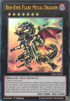 Red-Eyes Flare Metal Dragon LDK2-J41 Ultra Rare Light Played Englisch 1. Auflage