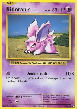 Nidoran ♂ EVO-43 Common Excellent Englisch