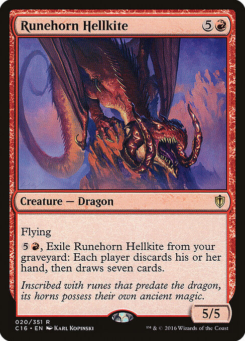 Runenhorn-Höllendrache C16-20 Rare Excellent Englisch