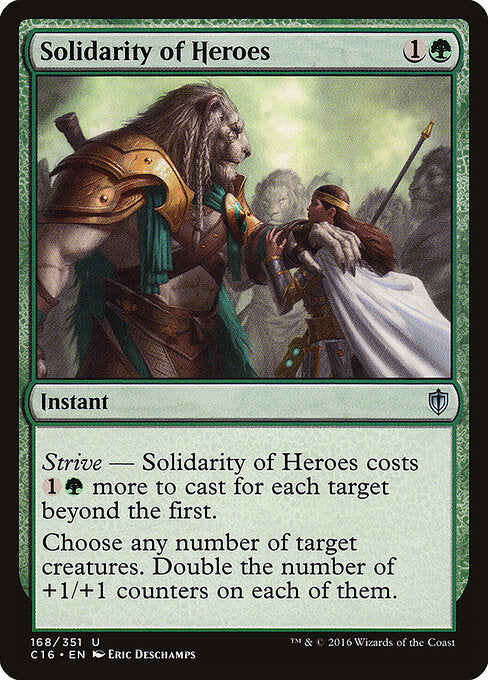 Solidarity of Heroes C16-168 Uncommon Excellent Englisch