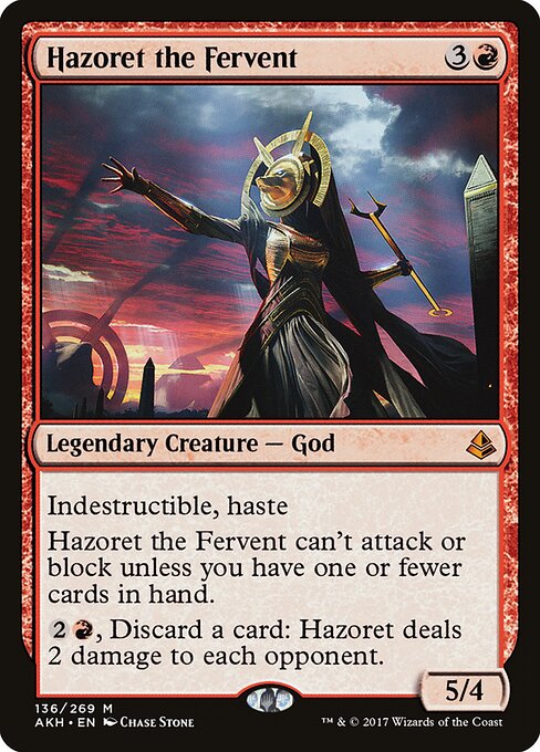 Hazoret the Fervent AKH-136 Mythic Light Played Englisch