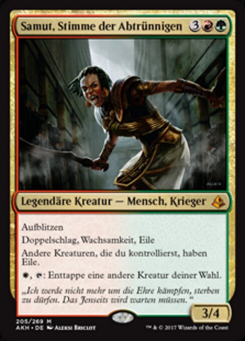 Samut, Stimme der Abtrünnigen AKH-205 Mythic Excellent Deutsch