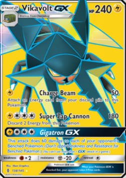 Vikavolt GX GRI-134 Ultra Rare Played Deutsch