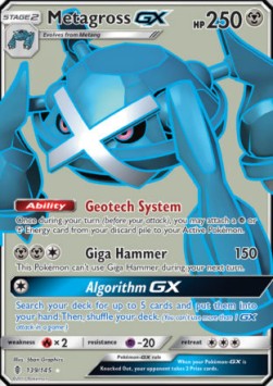 Metagross GX GRI-139 Ultra Rare Played Deutsch