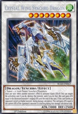 Kristallflügel-Synchrodrache BLLR-062 Secret Rare Excellent Deutsch 1. Auflage