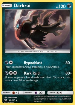 Darkrai BUS-87 Holo Rare Excellent Deutsch Reverse Holo