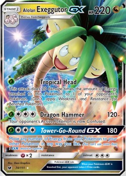 Alolan Kokowei GX CIN-74 Ultra Rare Light Played Deutsch
