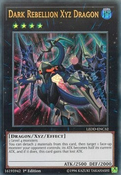 Dark Rebellion Xyz Dragon LEDD-C32 Ultra Rare Light Played Englisch 1. Auflage
