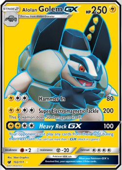 Alolan Geowaz GX CIN-102 Ultra Rare Good Deutsch