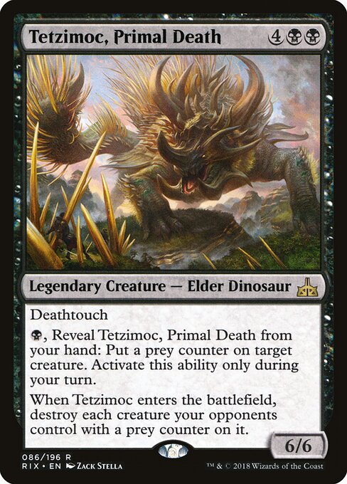 Tetzimoc, Primal Death RIX-86 Rare Light Played Englisch