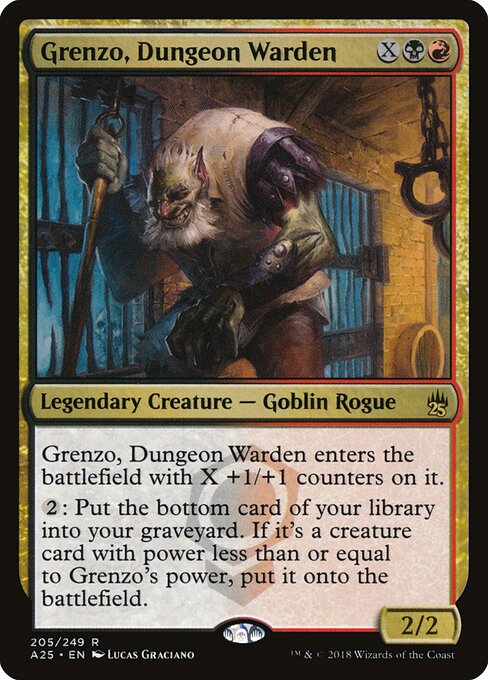Grenzo, Dungeon Warden A25-205 Rare Excellent Englisch Foil