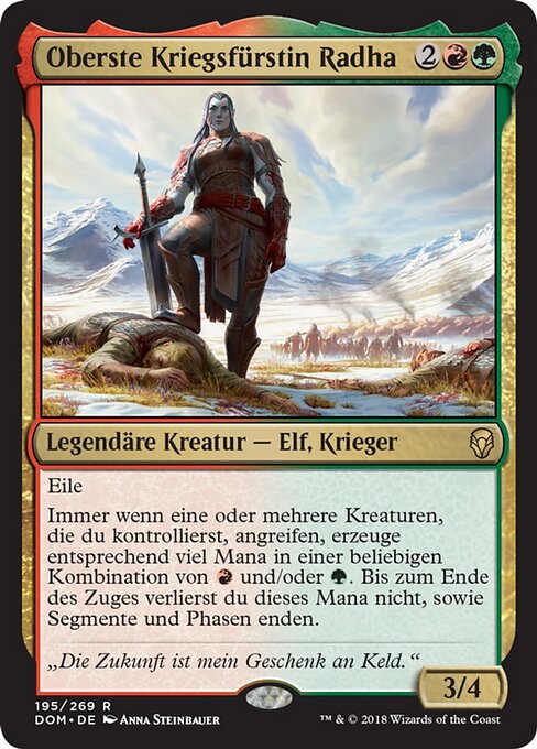 Oberste Kriegsfürstin Radha DOM-195 Rare Excellent Deutsch Foil
