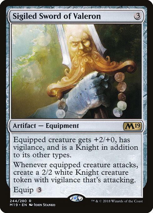 Sigiled Sword of Valeron M19-244 Rare Excellent Englisch