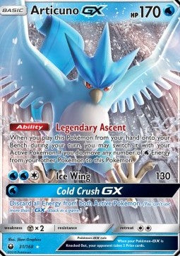 Articuno GX CES-31 Ultra Rare Near Mint Englisch