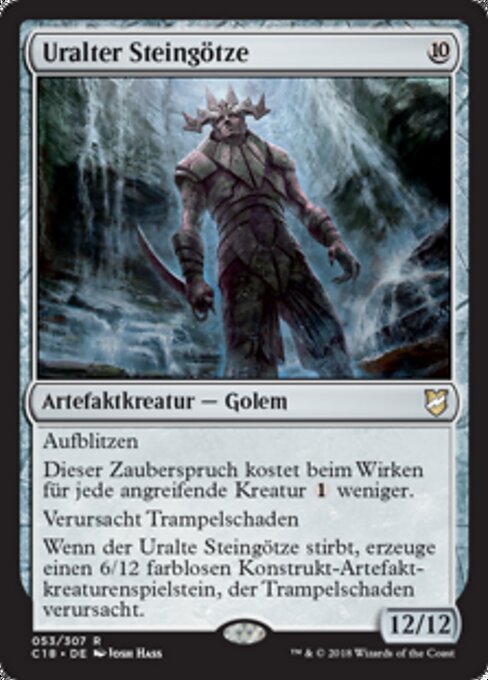Uralter Steingötze C18-53 Rare Good Deutsch