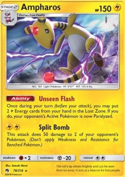 Ampharos LOT-78 Holo Rare Excellent Deutsch