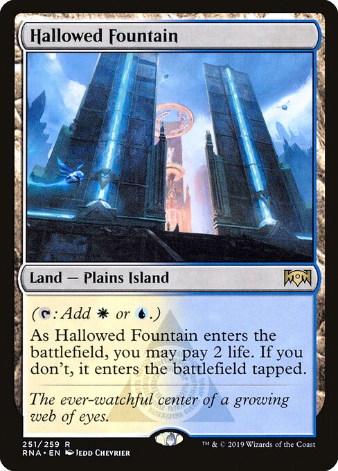 Hallowed Fountain RNA-251 Rare Light Played Englisch