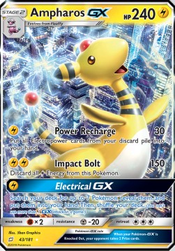 Ampharos GX TEU-43 Ultra Rare Good Deutsch