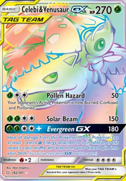 Celebi & Bisaflor GX TEU-182 Secret Rare Light Played Deutsch
