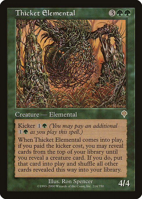Thicket Elemental INV-214 Rare Played Englisch