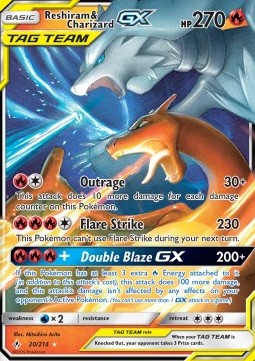 Reshiram & Glurak GX UNB-20 Ultra Rare Excellent Deutsch