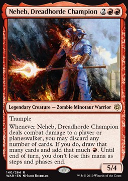 Neheb, Schreckenshorde-Champion WAR-140 Rare Near Mint Deutsch