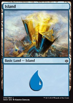 Insel (V.3) WAR-255 Land Excellent Englisch Foil