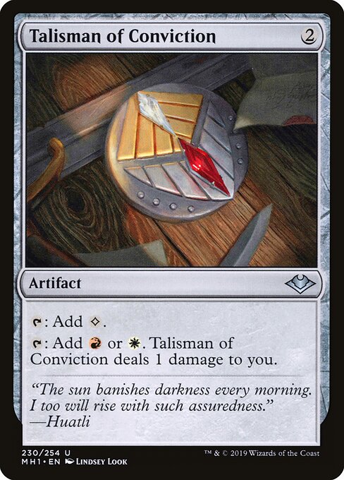 Talisman of Conviction MH1-230 Uncommon Excellent Englisch