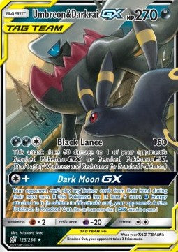 Nachtara & Darkrai GX UNM-125 Ultra Rare Excellent Deutsch