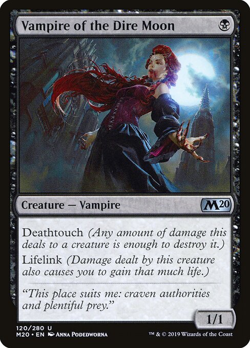 Vampire of the Dire Moon M20-120 Uncommon Light Played Englisch